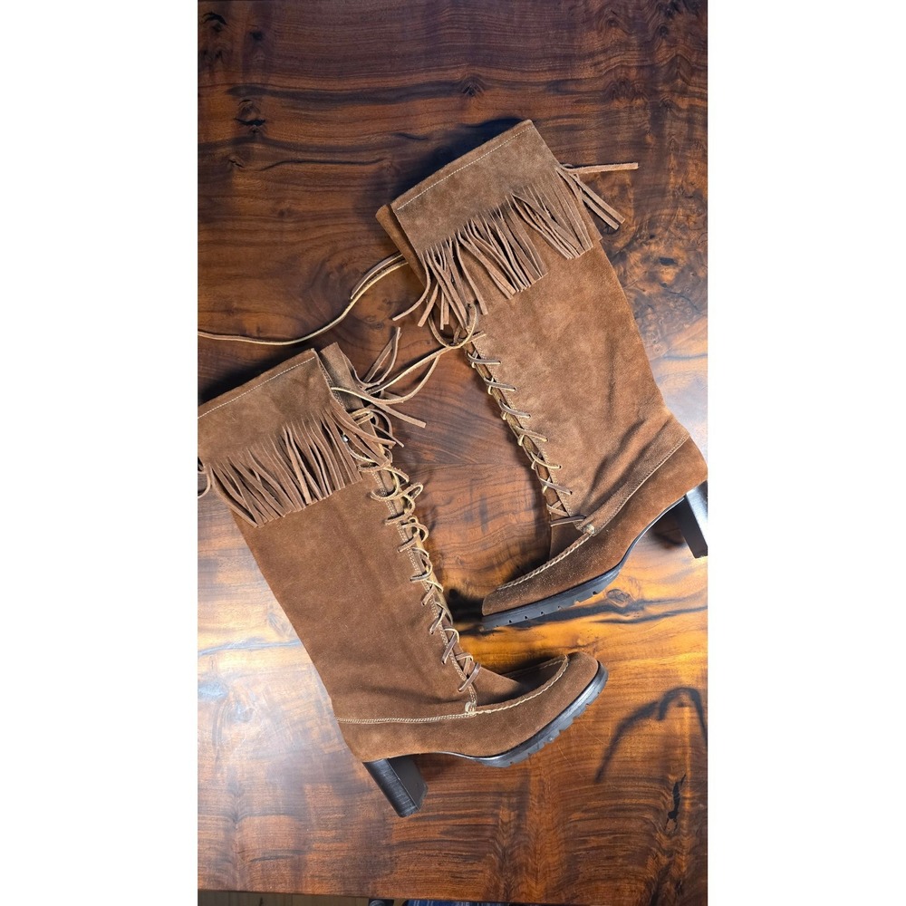 Polo Ralph Lauren VINTAGE Fringe Lace Up BOHEMIAN FESTIVAL FAIRYCORE WESTERN